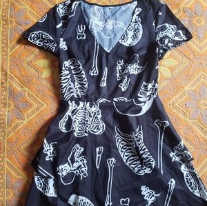 Bone print mini dress